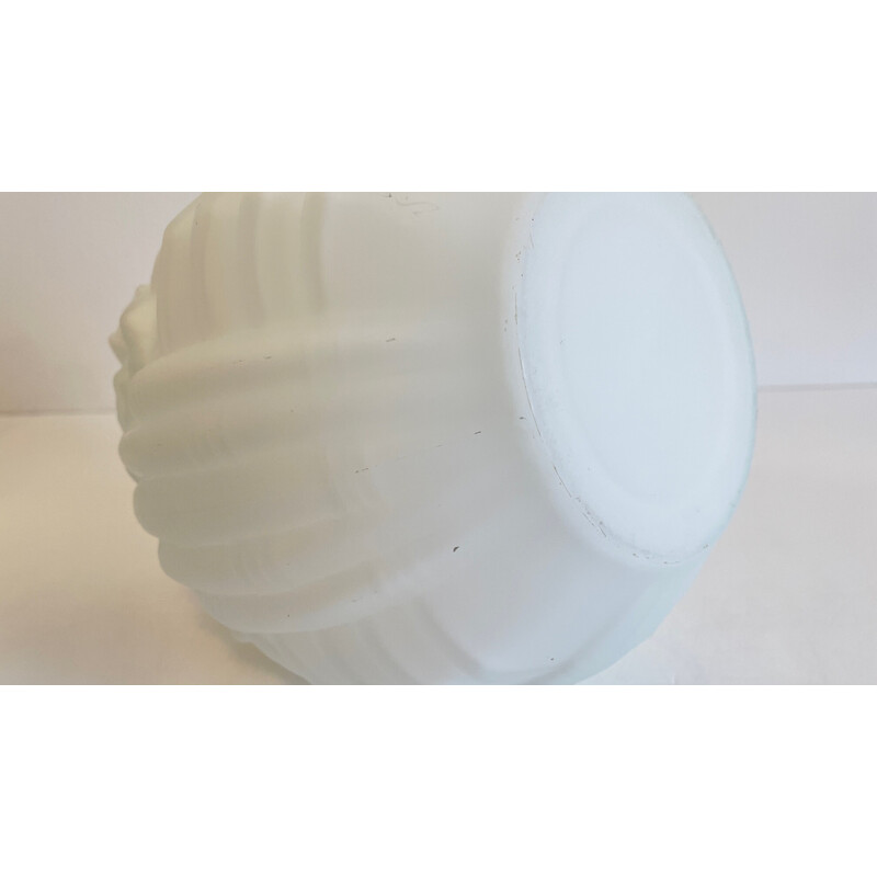 Vintage Art Deco ball vase in white glass paste