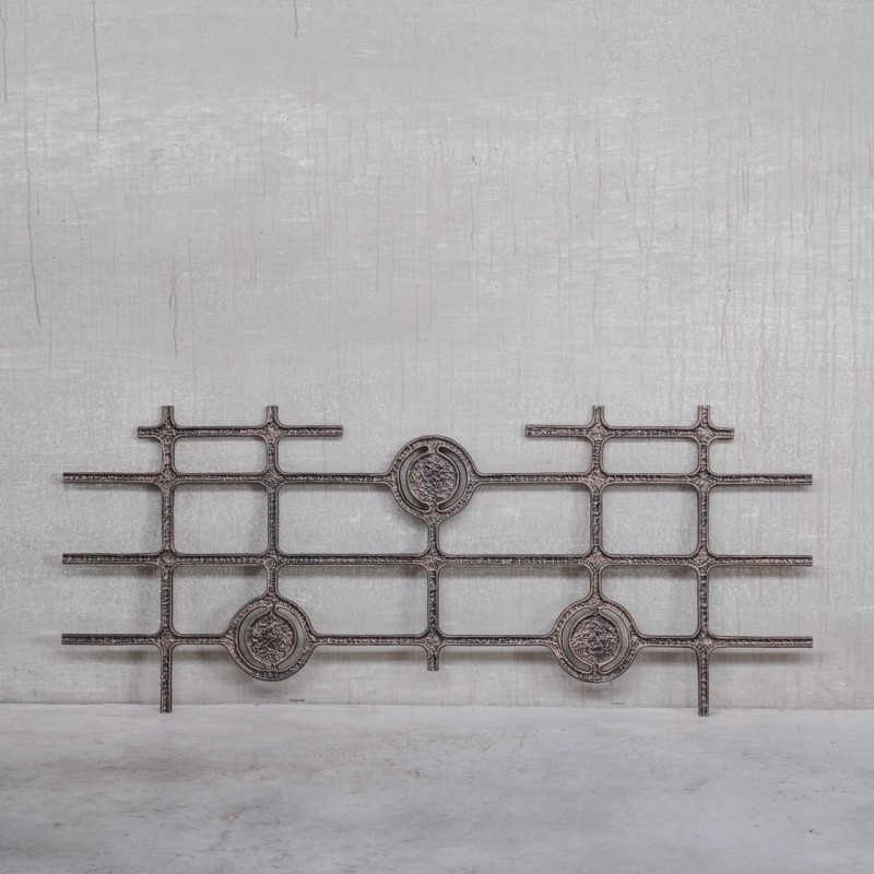 Brutalist mid-century metal wall hanging artwork, Belgium 1960-1970s