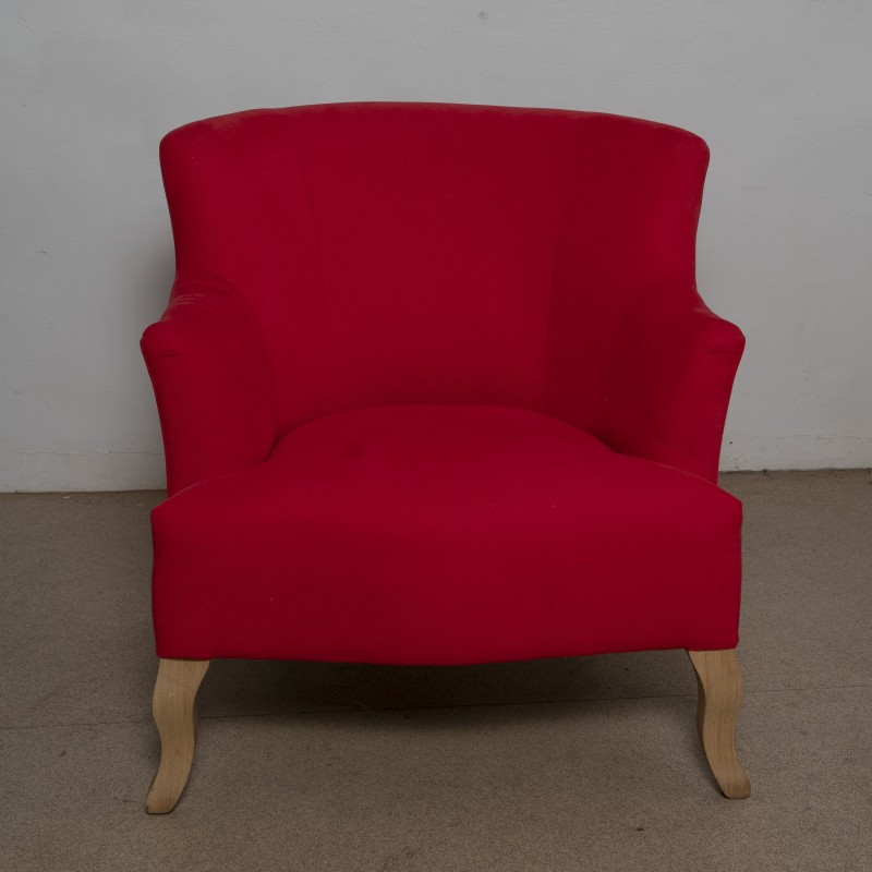 Pair of vintage red armchairs