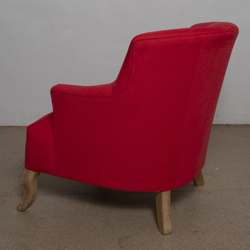 Pair of vintage red armchairs