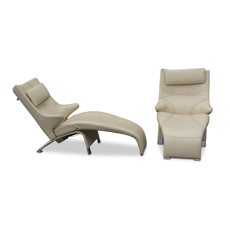 Pair of vintage reclining lounger's by Berg, Denmark 1974