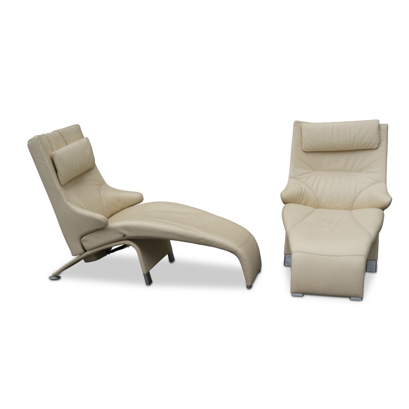 Pair of vintage reclining lounger's by Berg, Denmark 1974