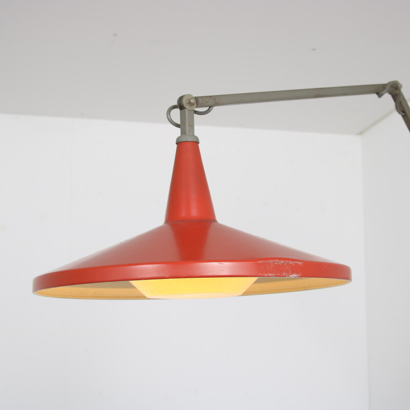 Vintage "Panama" wandlamp van Wim Rietveld voor Gispen, Nederland 1950