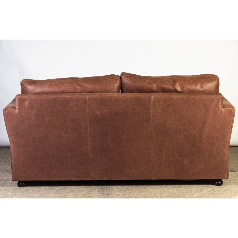Vintage 'Shabby-chic leather sofa
