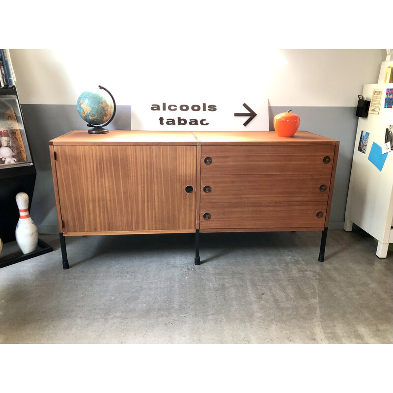 Vintage sideboard with 2 modules by Arp Minvielle, 1960