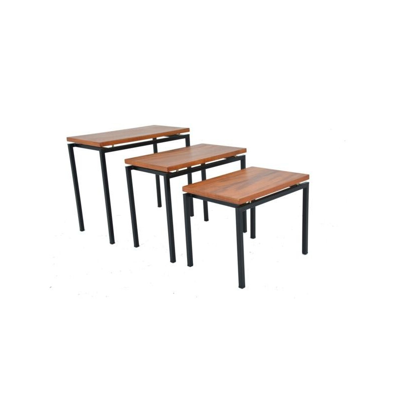 Set of 3 nesting tables Cees Braakman - 1960s