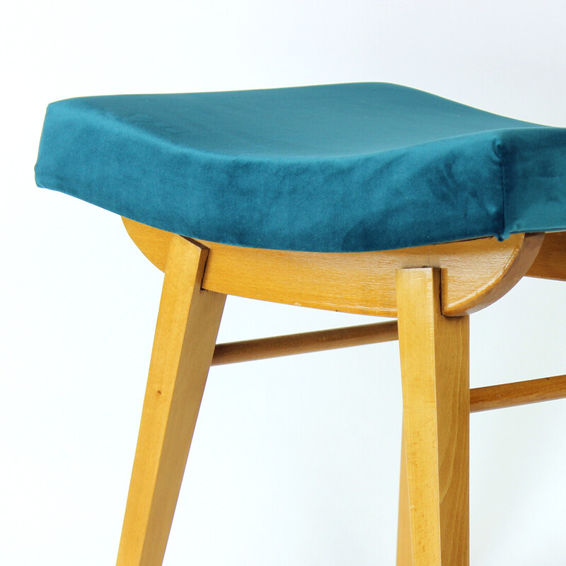 Mid century stool in oakwood by Ton, Czechoslovakia 1960s