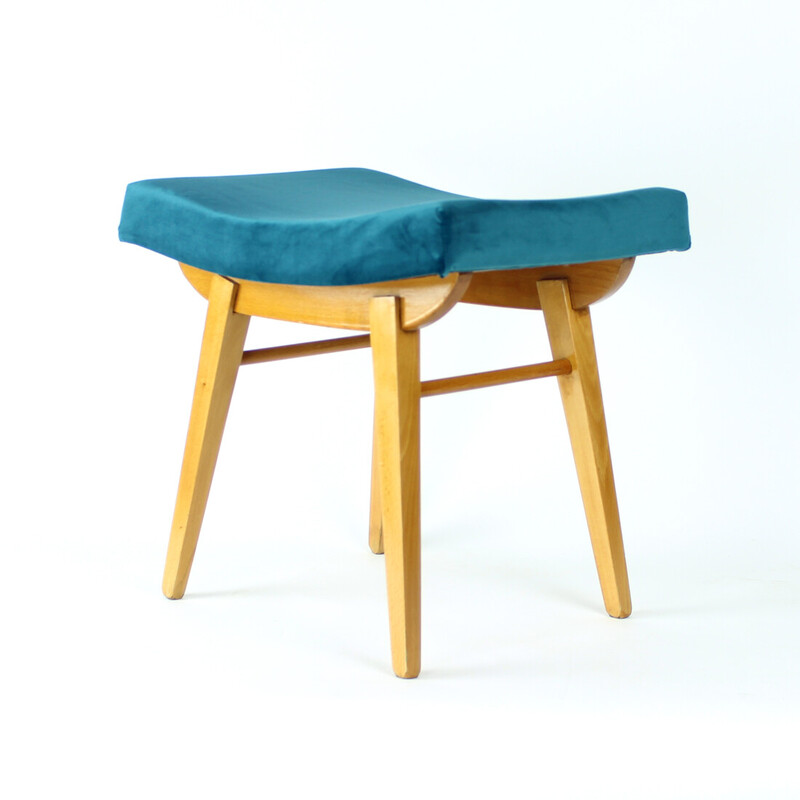 Mid century stool in oakwood by Ton, Czechoslovakia 1960s