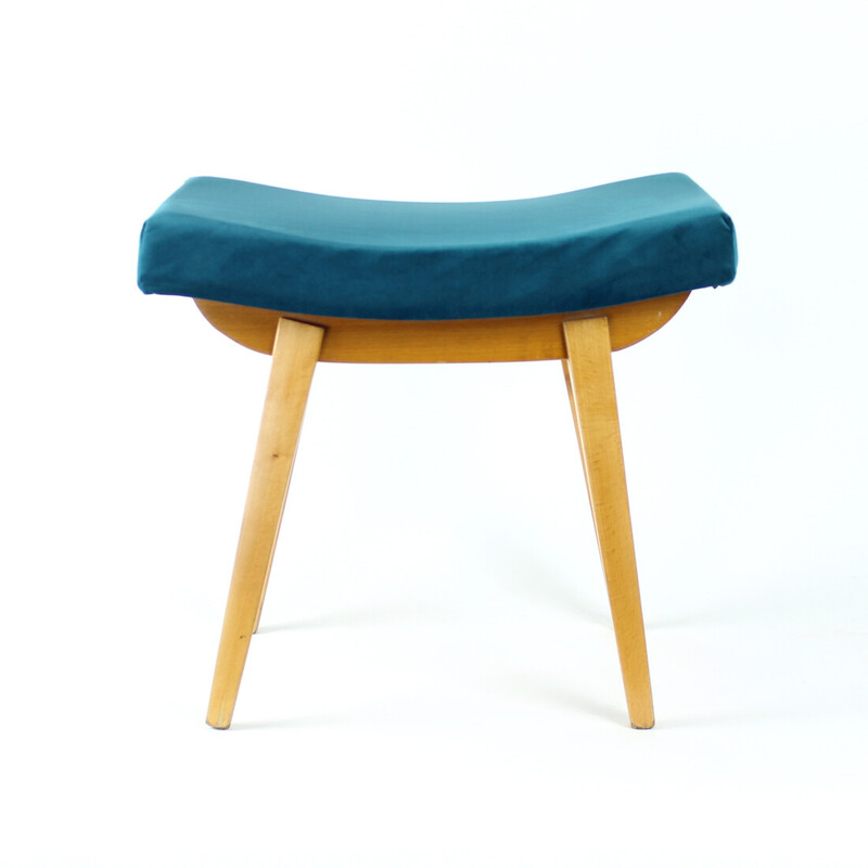 Mid century stool in oakwood by Ton, Czechoslovakia 1960s