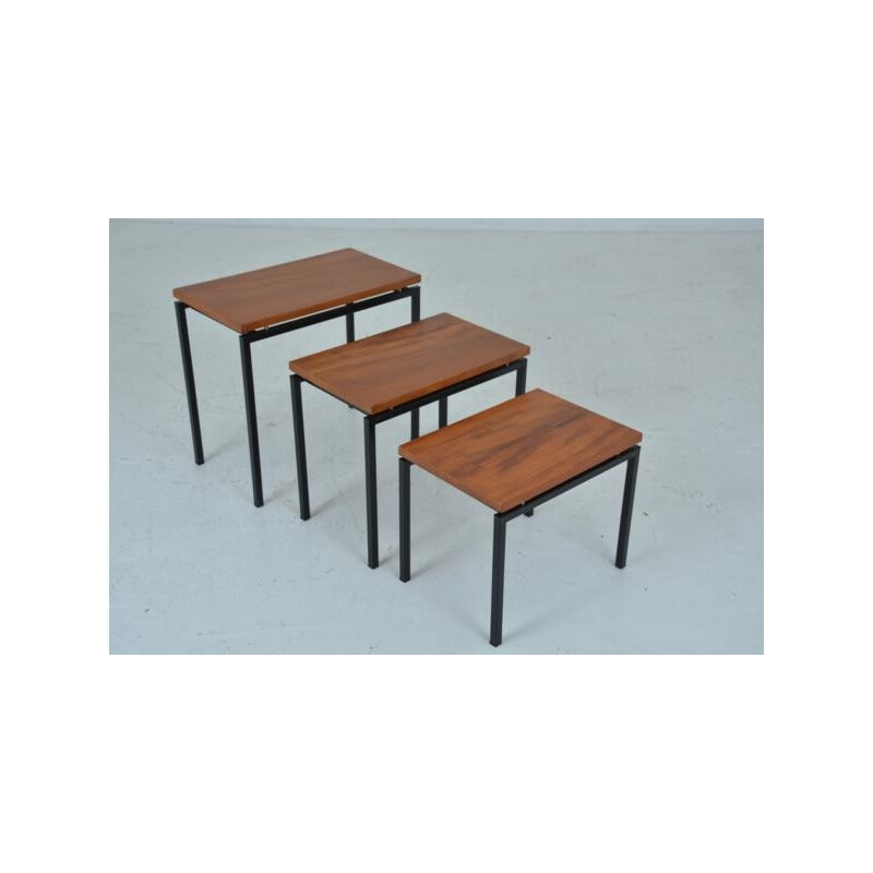 Set of 3 nesting tables Cees Braakman - 1960s