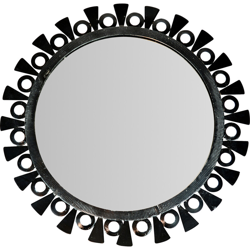 Vintage wall mirror by Veb Waggonbau, Germany 1970s