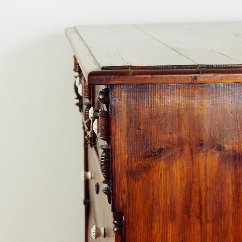 Art Deco vintage chest of drawers, Czechoslovakia 1920s