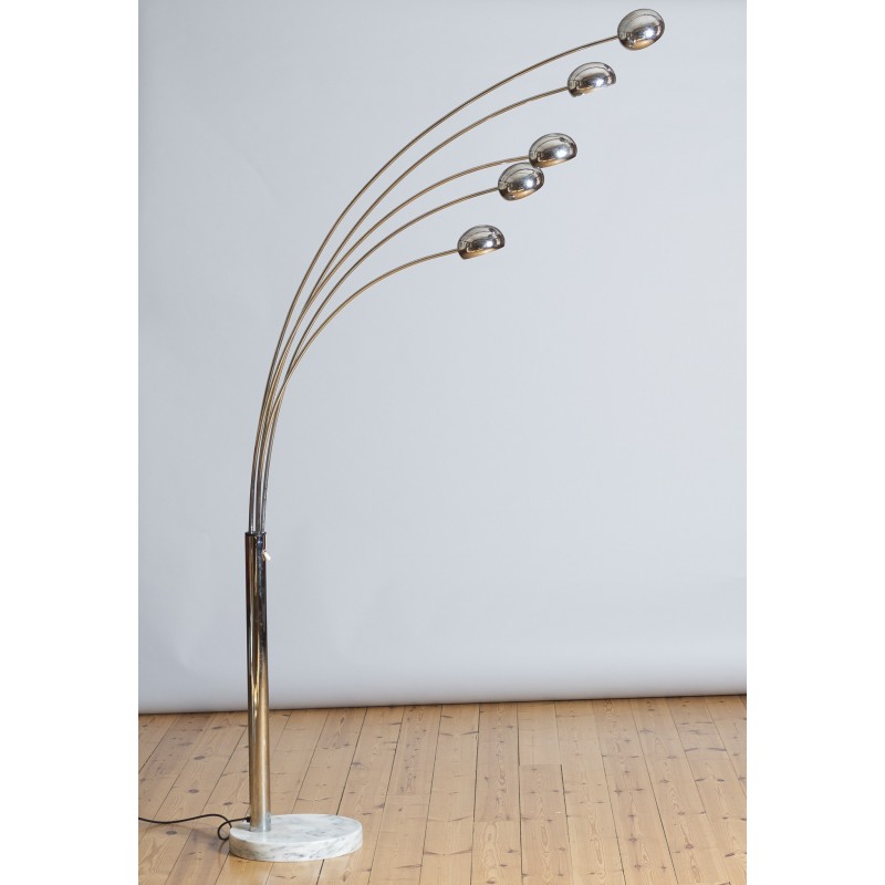 Vintage Bilka floor lamp Bright in chrome, Denmark