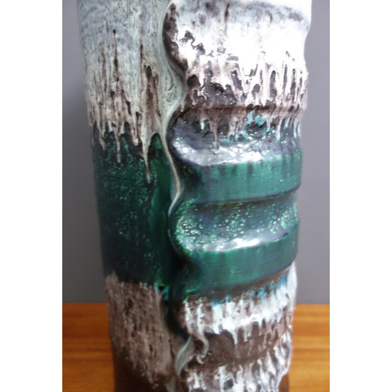 Vintage green and grey floor vase by Dumler and Breiden, 1970s