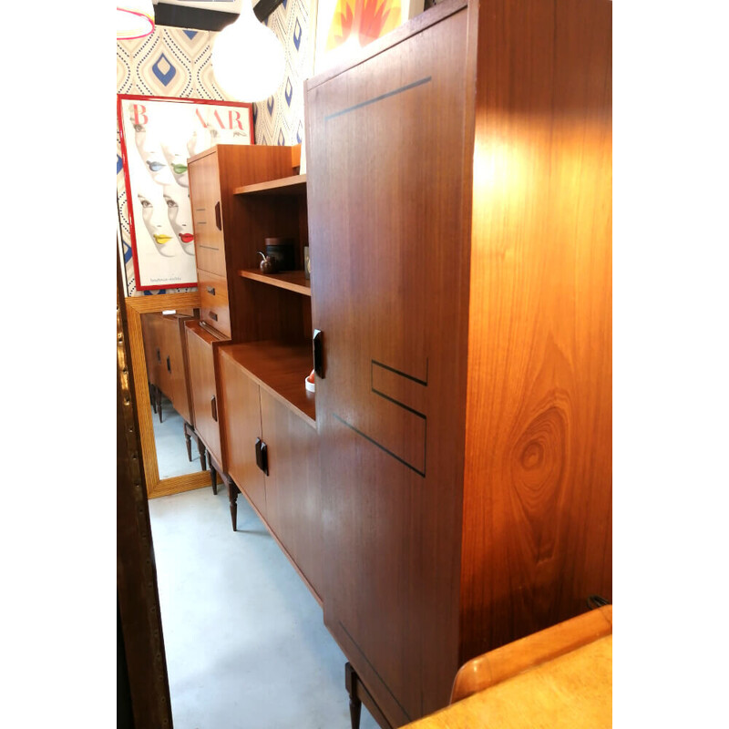 Vintage-Highboard aus Teakholz