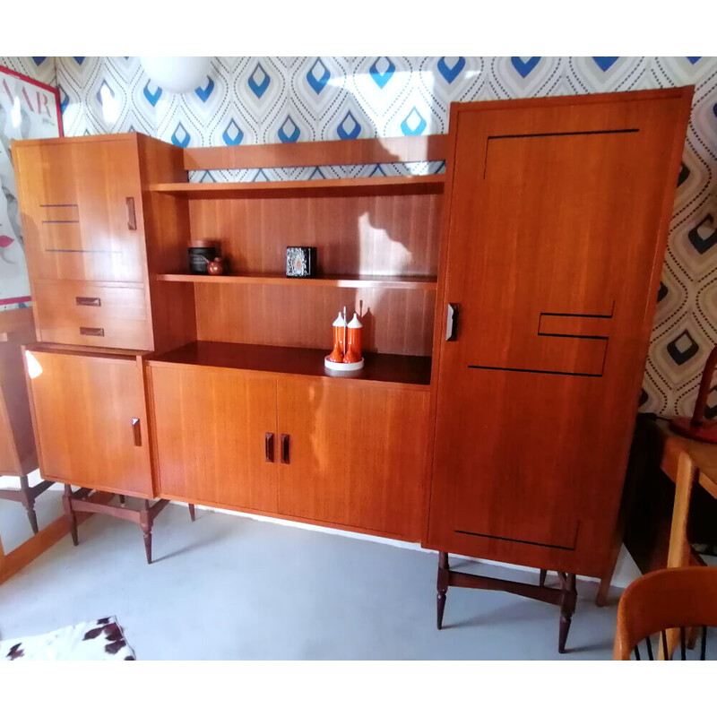 Vintage highboard in teakhout