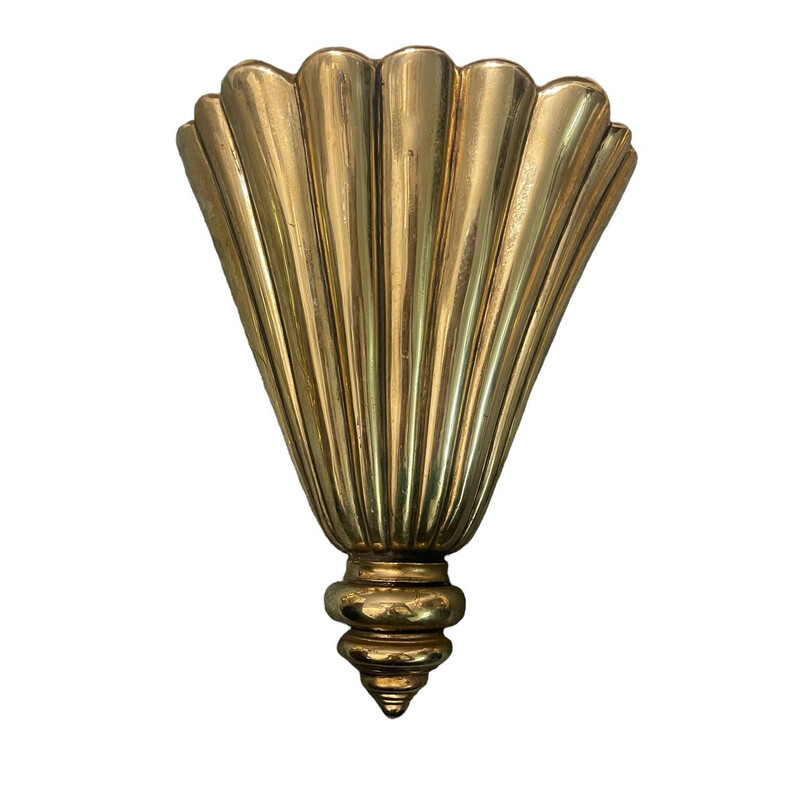 Italian vintage brass wall lamp, 1970s