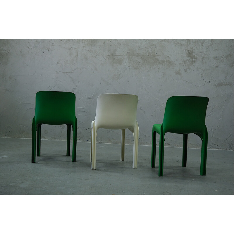 Ensemble de 3 chaises vintage par Vico Magistretti pour Artemide, 1970
