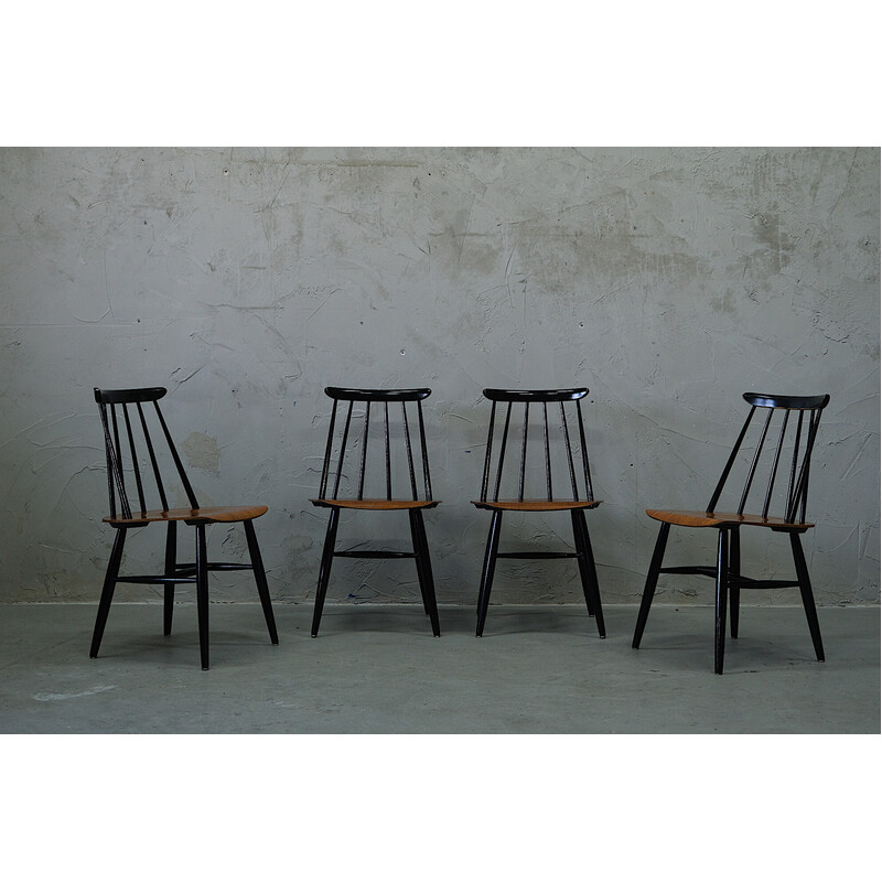 Ensemble de 4 chaises vintage par Ilmari Tapiovaara, Finlande 1960
