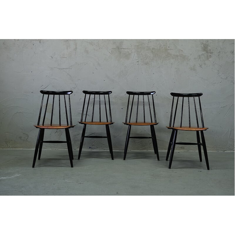 Set van 4 vintage eetkamerstoelen van Ilmari Tapiovaara, Finland 1960