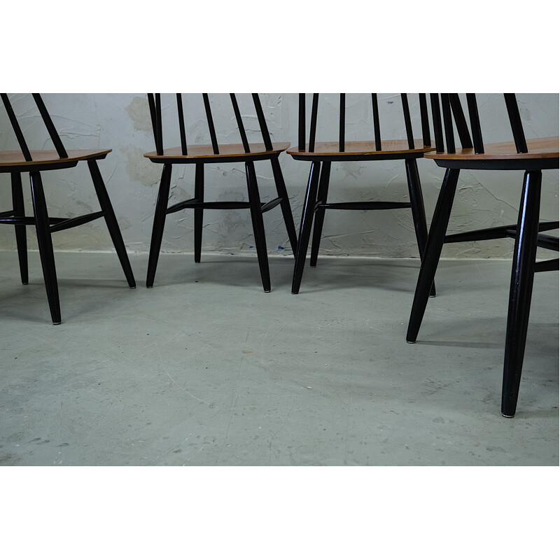 Conjunto de 4 cadeiras de jantar vintage de Ilmari Tapiova, Finlândia Anos 60