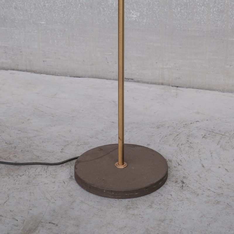 Mid-century brass adjustable floor lamp, Holland 1970s