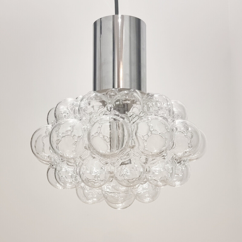 Mid-century bubble glass pendant lamp by Helena Tynell for Limburg, Germany 1960s