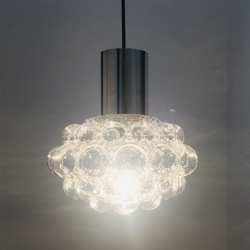 Mid-century bubbelglas hanglamp van Helena Tynell voor Limburg, Duitsland 1960