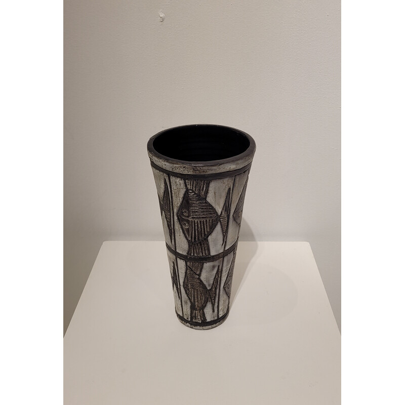 Vintage ceramic vase by Jacques Pouchain, France 1960