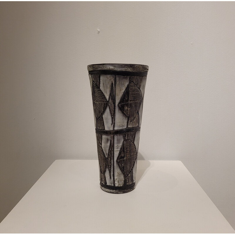 Vaso de cerâmica Vintage de Jacques Pouchain, França 1960