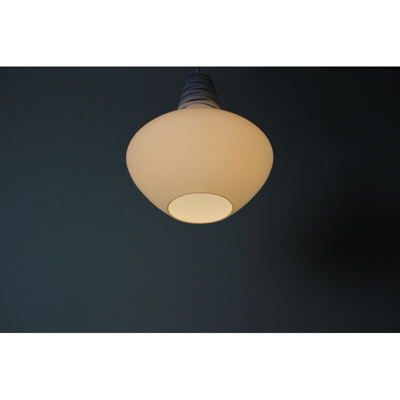 Vintage glazen hanglamp, Tsjecho-Slowakije 1960