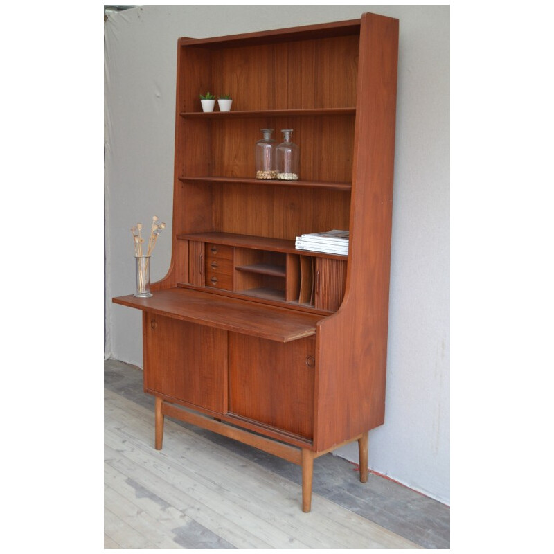 Teak bookcase by Johannes Sorth for Nexo Mobelfabrik - 1960s