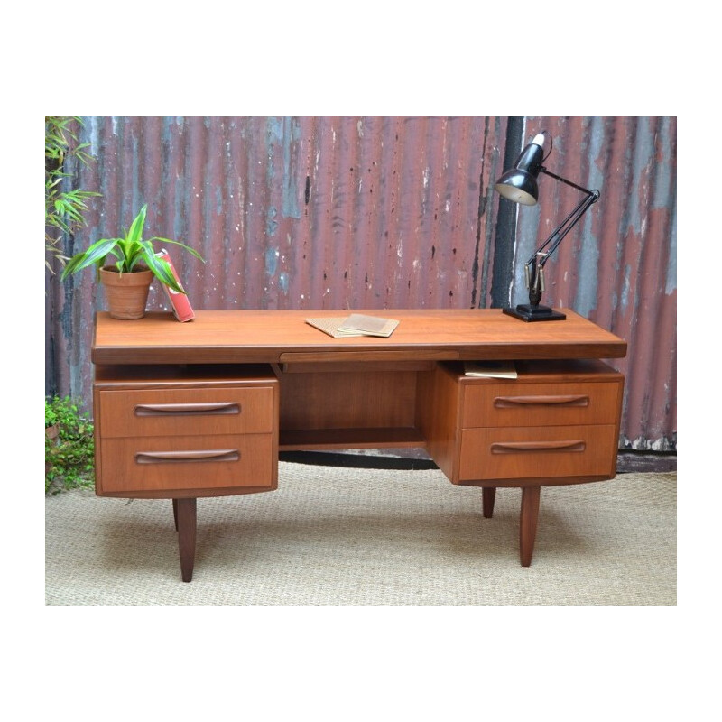 Teak desk G plan with 5 drawers - 1960s