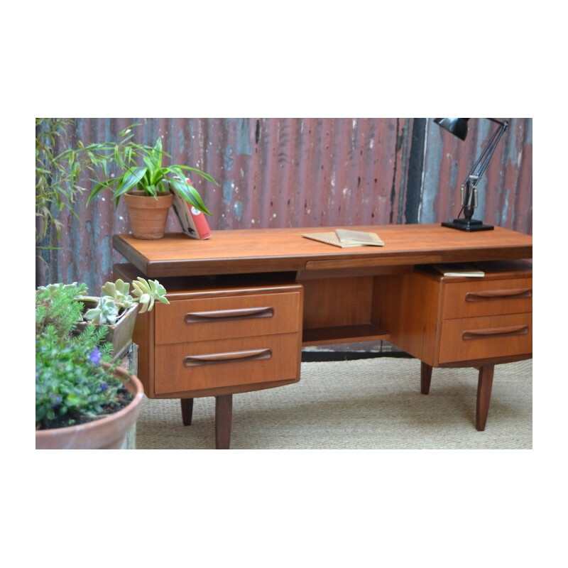 Teak desk G plan with 5 drawers - 1960s