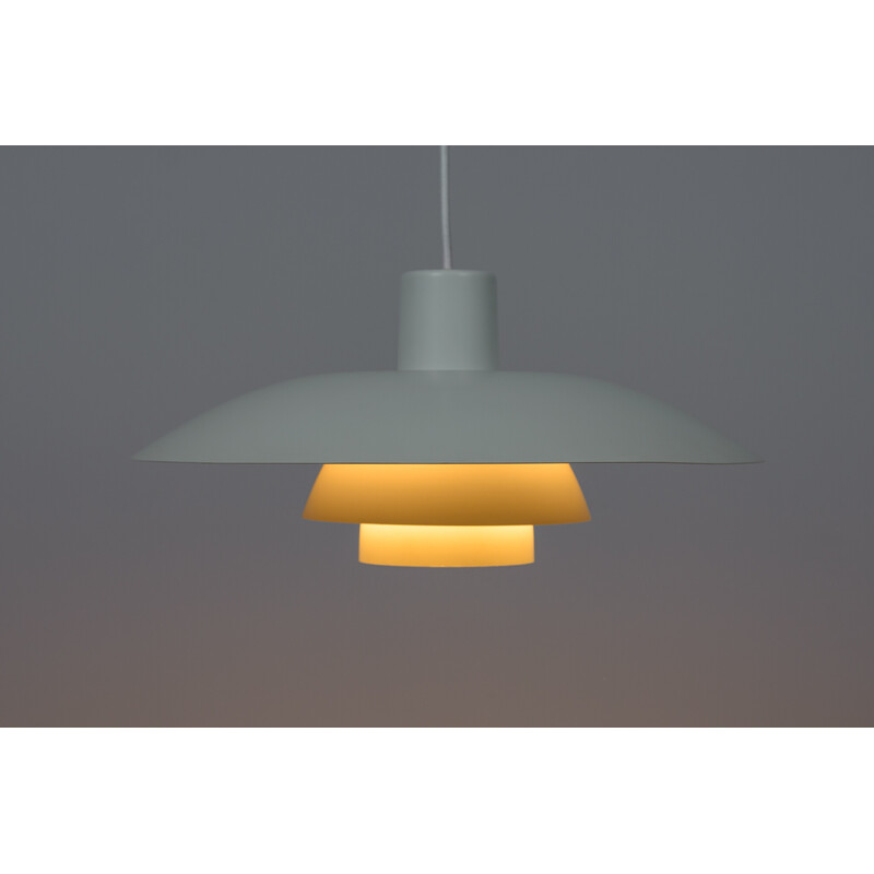 Vintage Ph 4 aluminum pendant lamp by Poul Henningsen for Louis Poulsen, Denmark 1960s