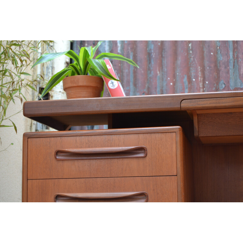 Teak desk G plan with 5 drawers - 1960s