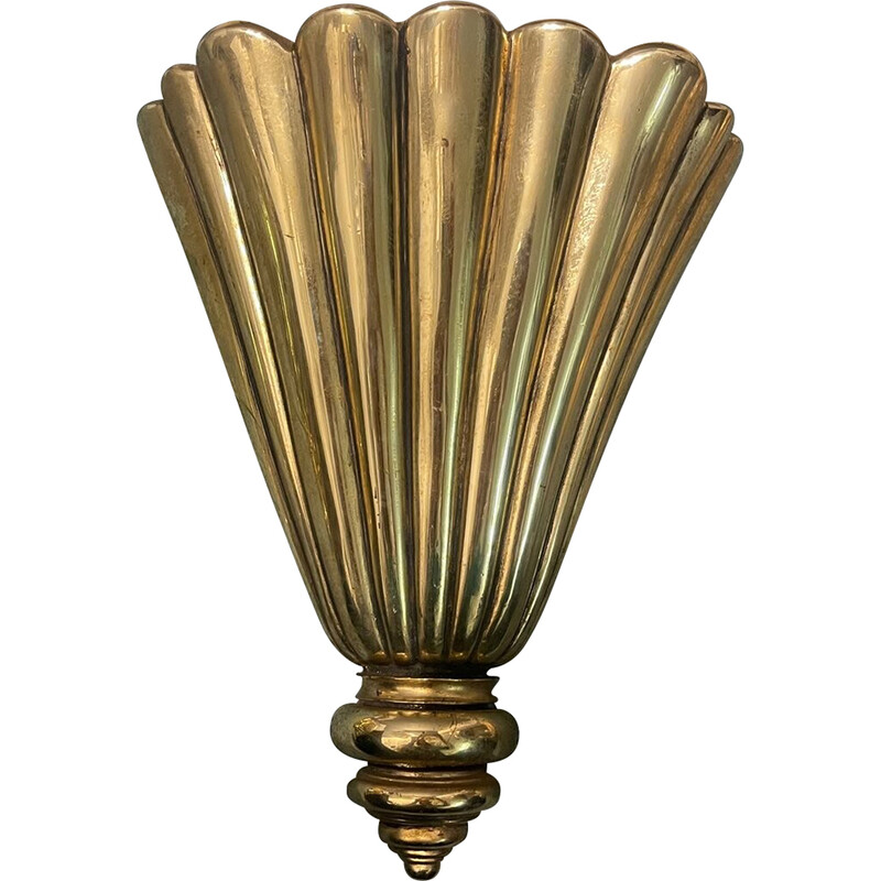 Italian vintage brass wall lamp, 1970s