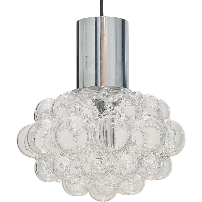 Mid-century bubble glass pendant lamp by Helena Tynell for Limburg, Germany 1960s