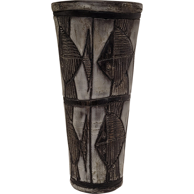 Vintage ceramic vase by Jacques Pouchain, France 1960