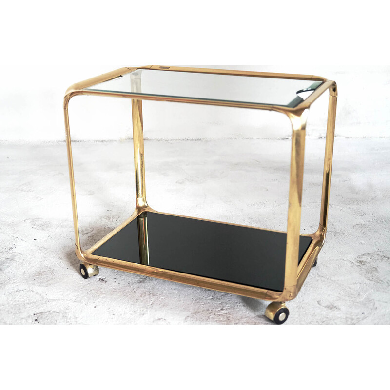 Vintage coffee table on wheels by Mauro Lipparini, Italy 1970s