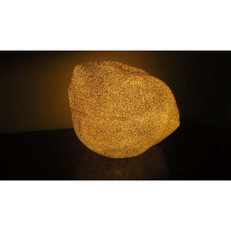 Lampe vintage à pierre de lune par André Cazenave pour Singleton, Italie 1970