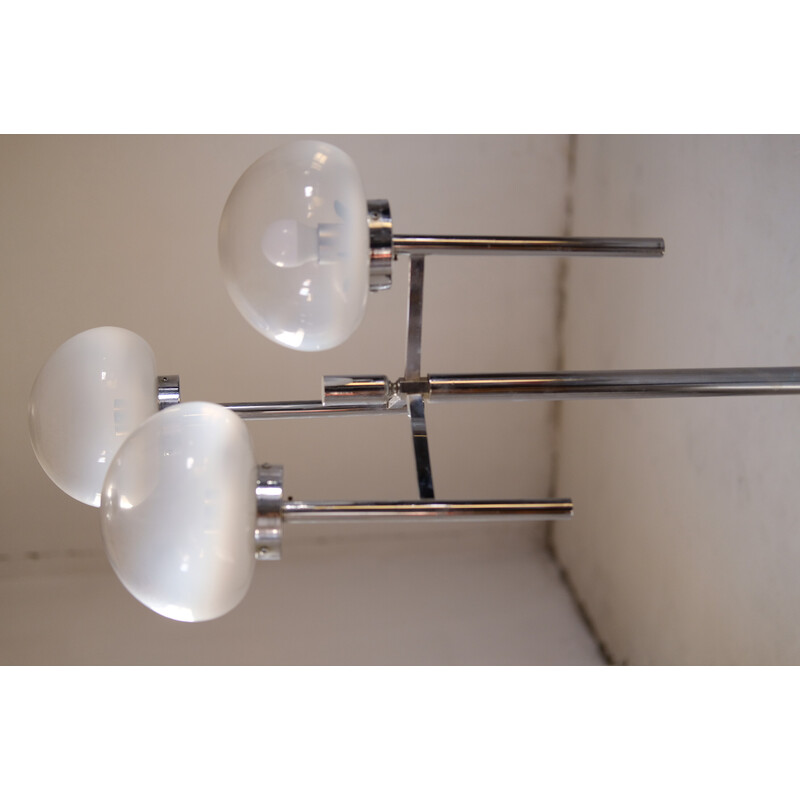 Mid century floor lamp on a chrome base, Italy 1970s