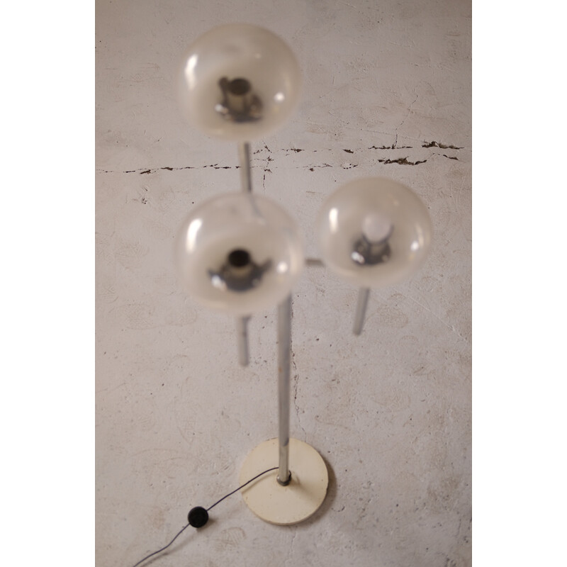 Mid century floor lamp on a chrome base, Italy 1970s