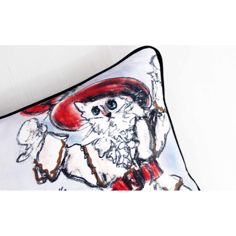 Cuscino vintage Choupette di Karl Lagerfeld