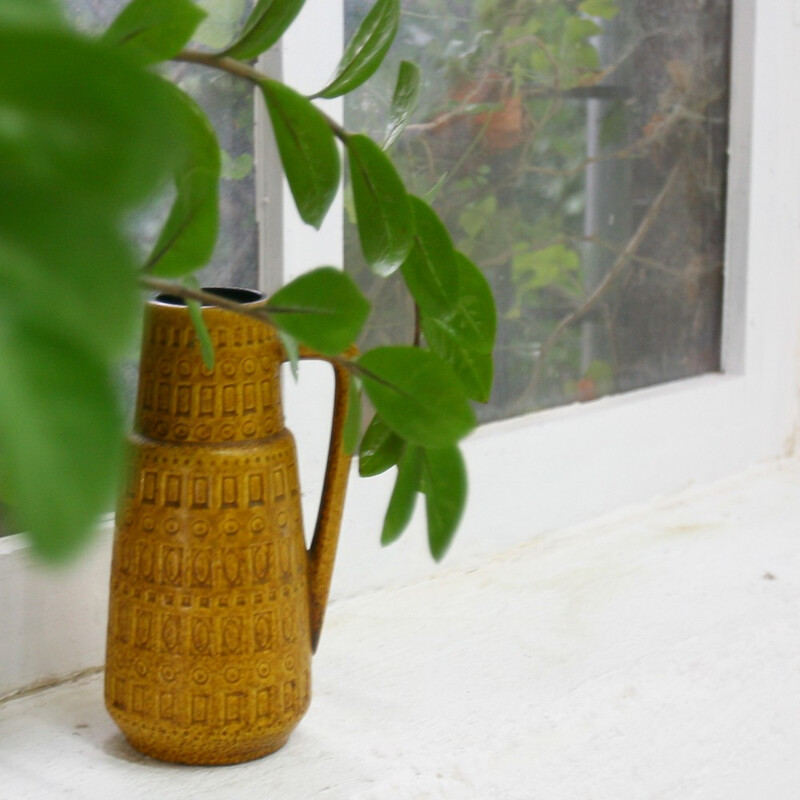 Yellow vase in ceramic - 1960s