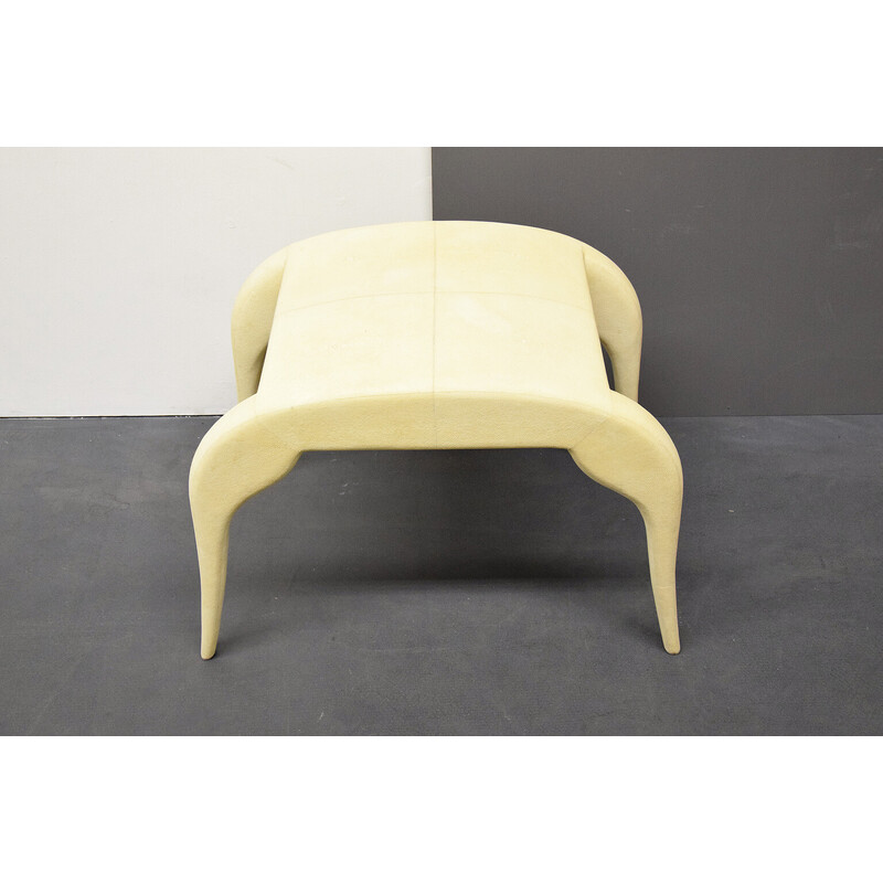 Vintage French stool by R and Y Augousti, 1980s