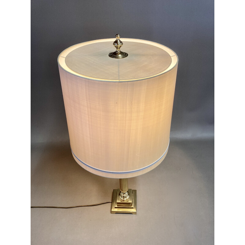Vintage lamp van metaal en zijde, 1950