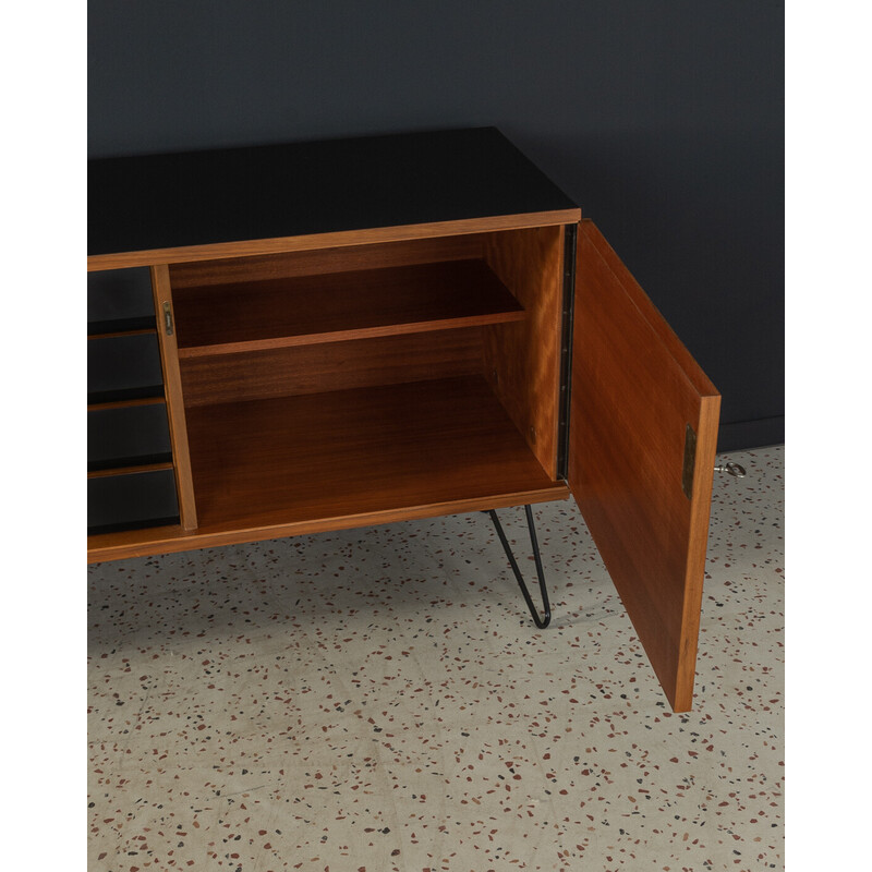 Vintage notenfineer en formica highboard voor Bartels, Duitsland 1960