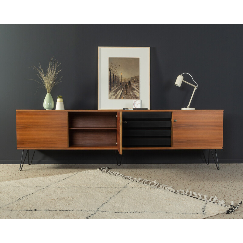 Vintage walnut veneer and formica highboard for Bartels, Germany 1960s