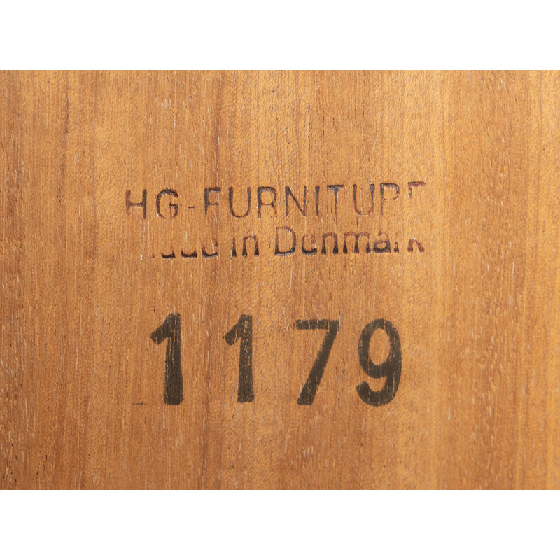 Vintage teak and glass shelving system for Hg Furniture, Denmark 1960s